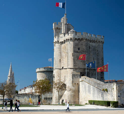 Medieval Harbour Towers and fortifications in La Rochelle, France 4. (Photo by: Planet One Images/Universal Images Group via Getty Images)